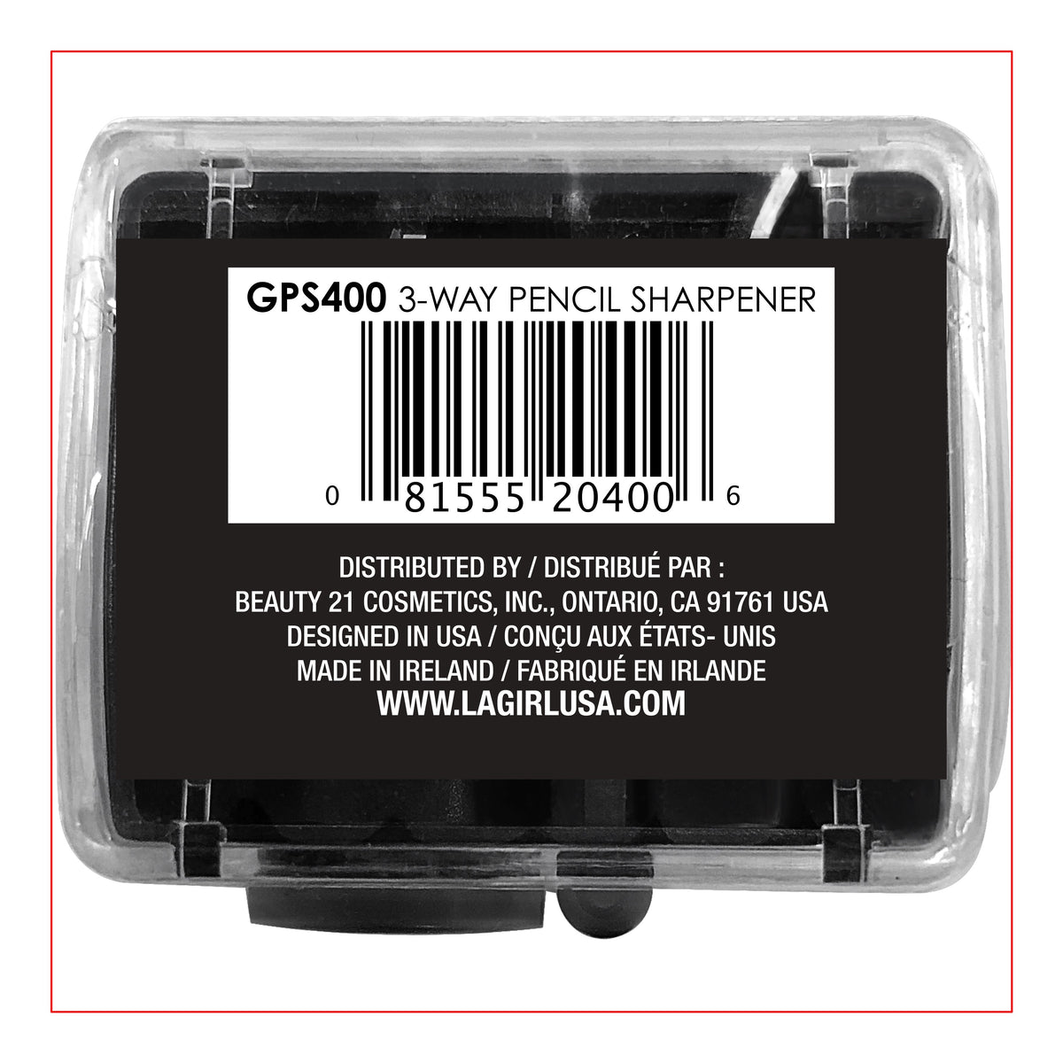 L.A. GIRL 3-Way Pencil Sharpener (GPS400)