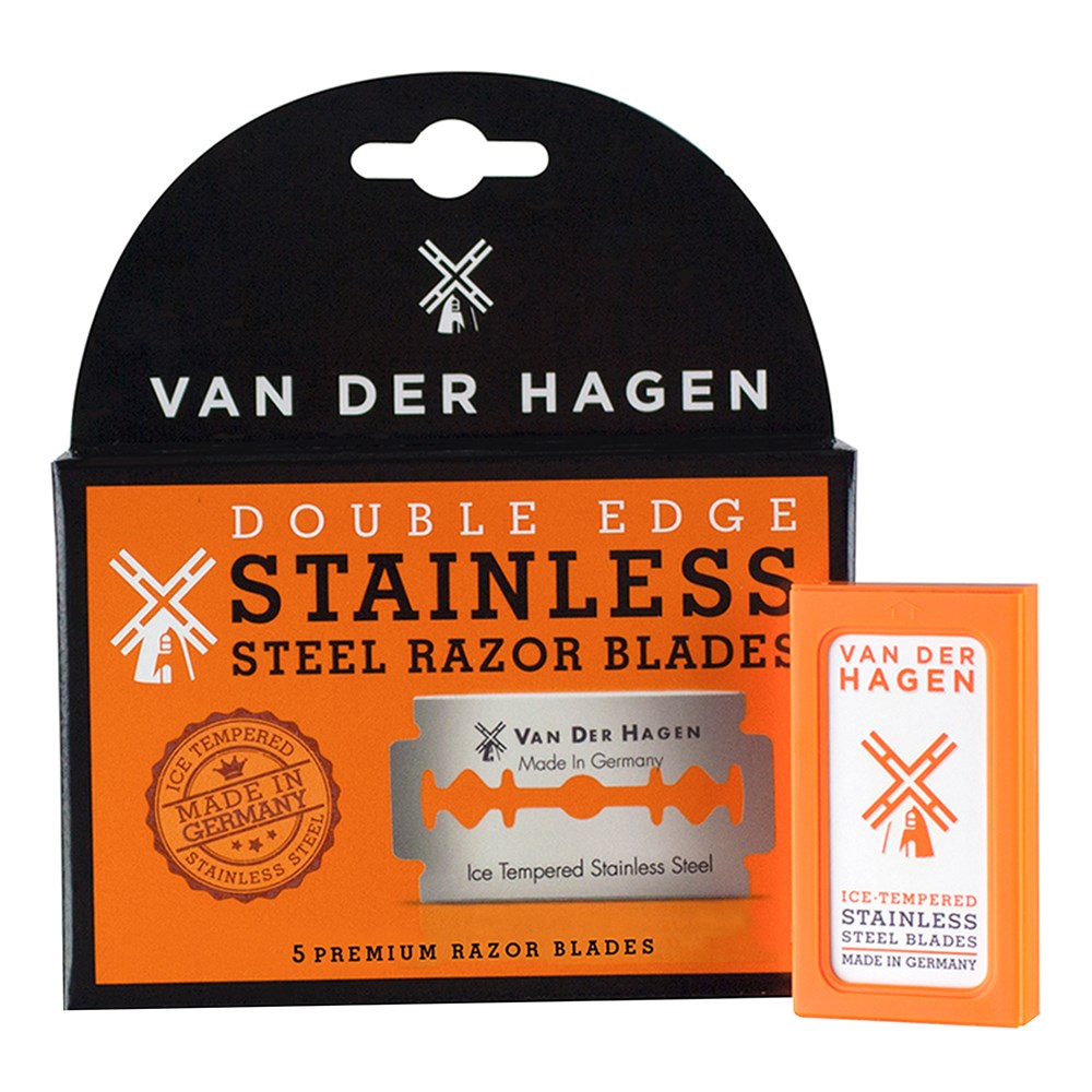 VAN DER HAGEN Ice Tempered Stainless Steel Razor Blades (5 Blades)
