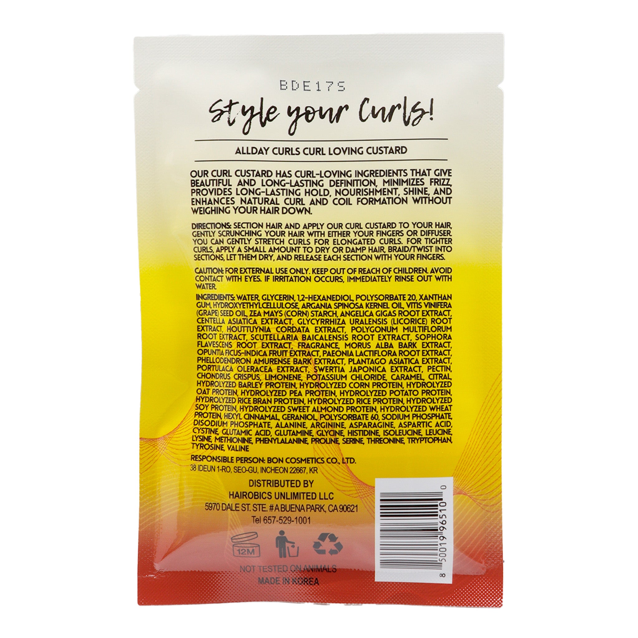 ALLDAY CURLS Curl Loving Custard Packet (1.72oz)