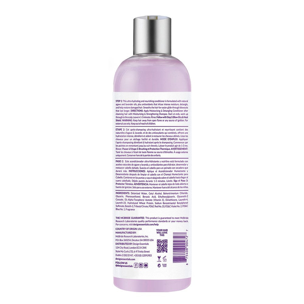 DESIGN ESSENTIALS Agave & Lavender Moisturizing & Detangling Conditioner (12oz)