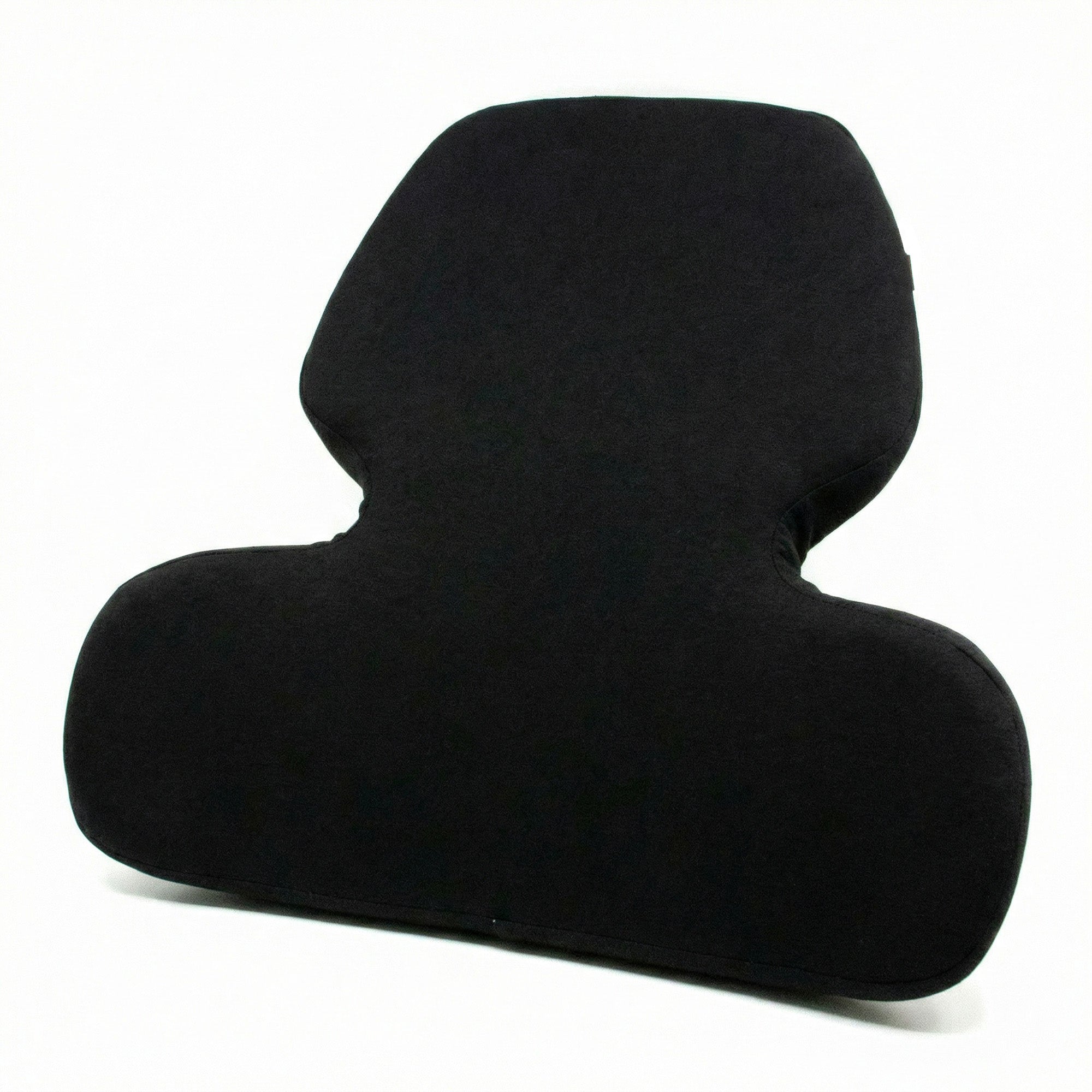 Black back pillow on a white background