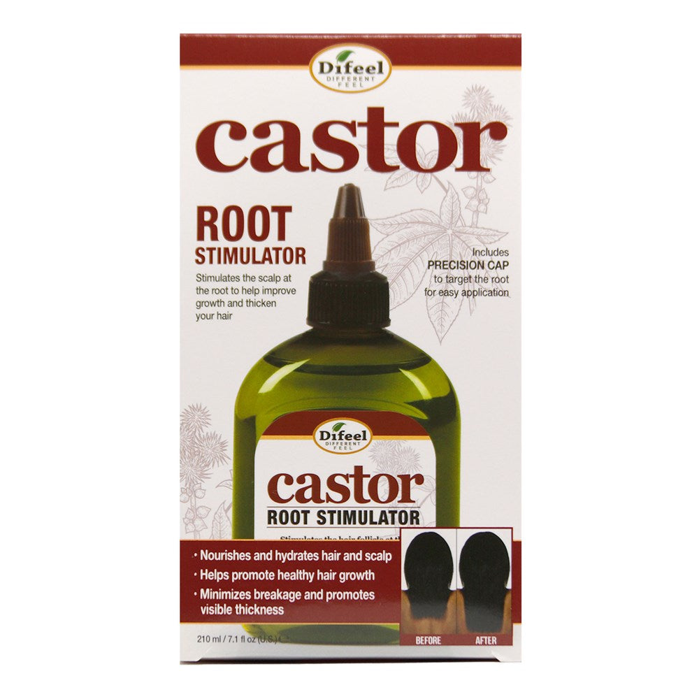 Box of Difeel Castor Root Stimulator with a bottle illustration on a white background