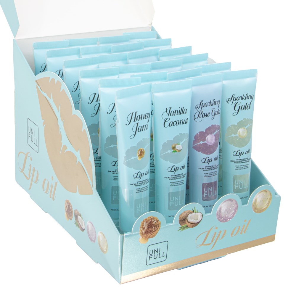 UNI FULL Lip Oil Mint Set (15ml, 4 Flavors X 6 Each)