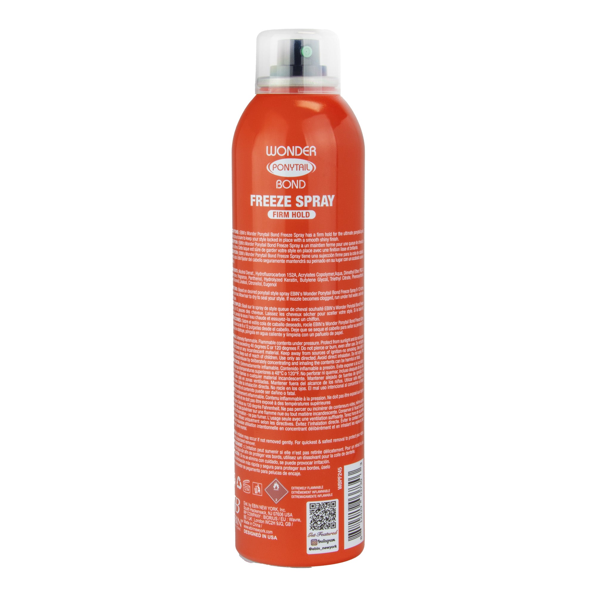 EBIN Wonder Ponytail Bond Freeze Spray (8oz) - Firm Hold