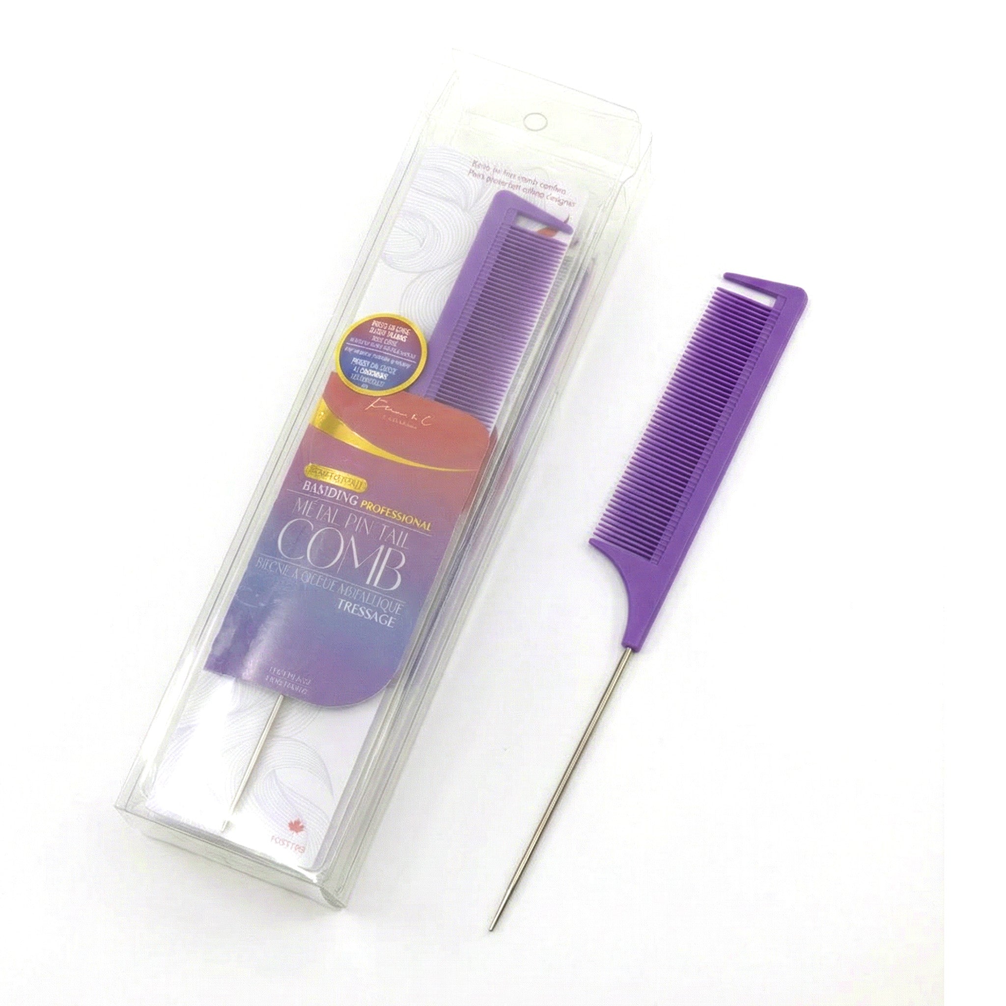 Kim & C Braiding Metal Pintail Carbon Comb