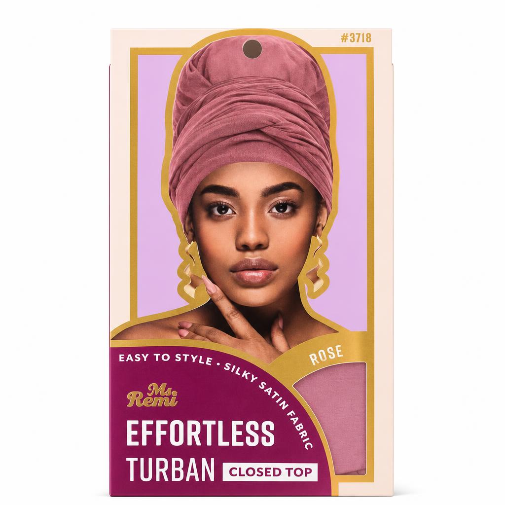 ANNIE Ms. Remi Effortless Turban Scarf Close Top - Pink & Rose