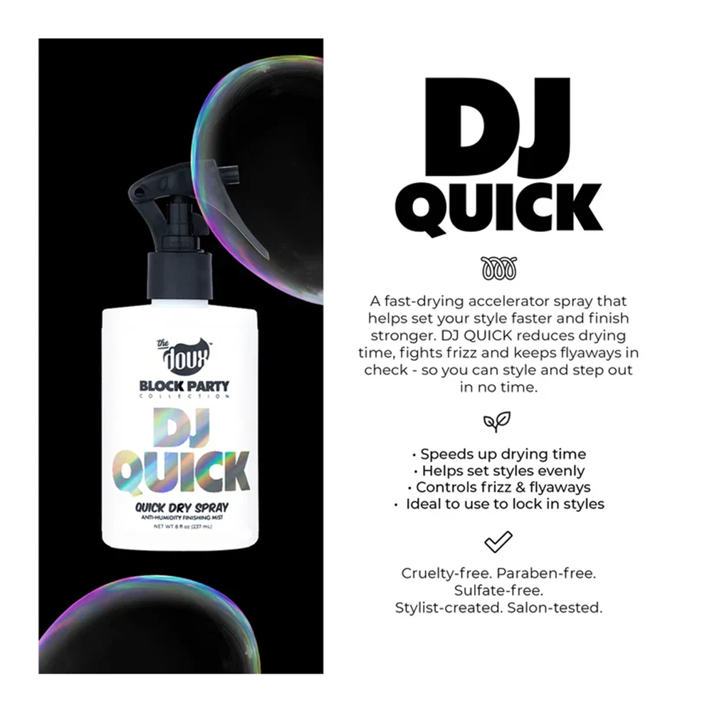 THE DOUX Block Party DJ Quick Quick Dry Spray (8oz)