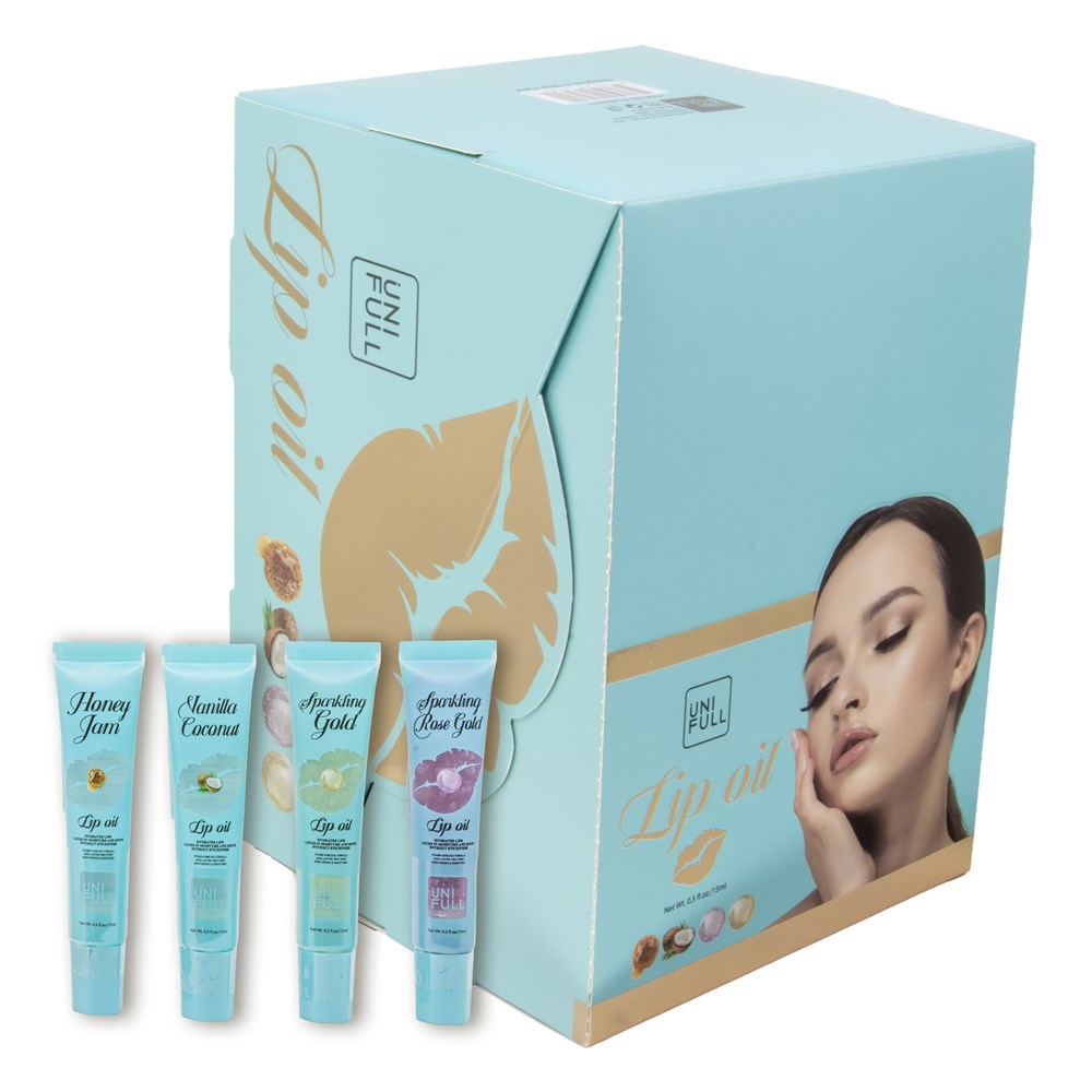 UNI FULL Lip Oil Mint Set (15ml, 4 Flavors X 6 Each)