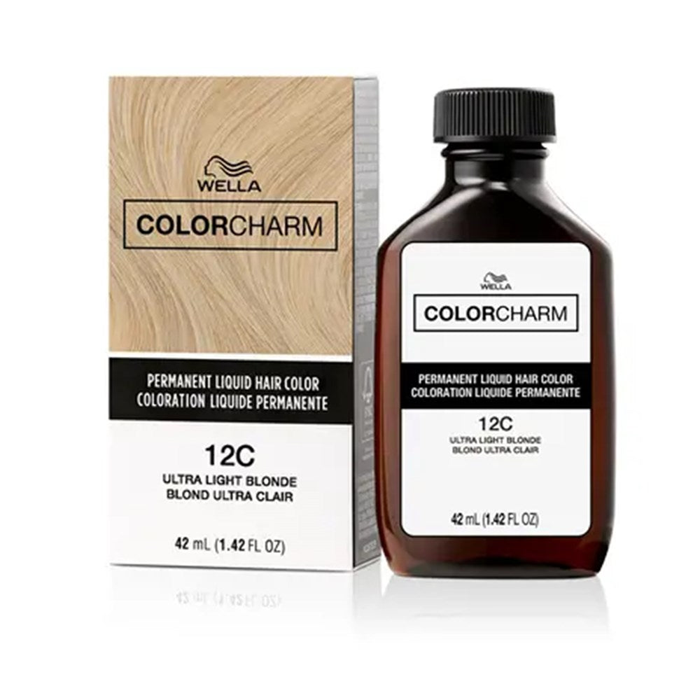 Wella Color Charm hair color bottle and packaging on a white background