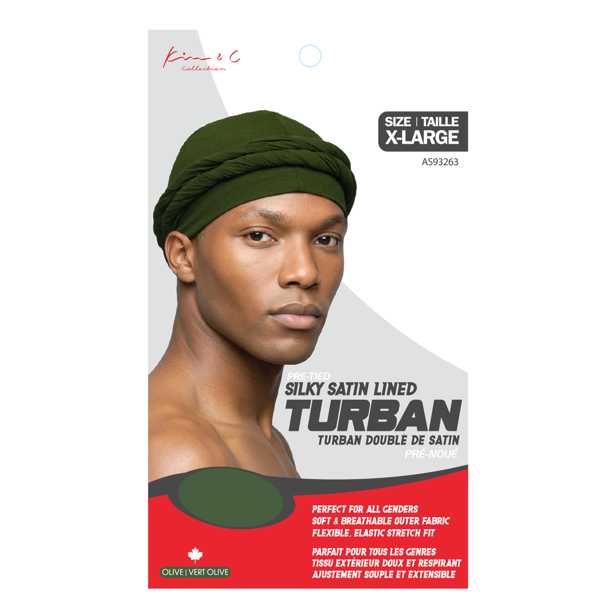Kim & C Pre-Tied Silky Satin Lined Turban