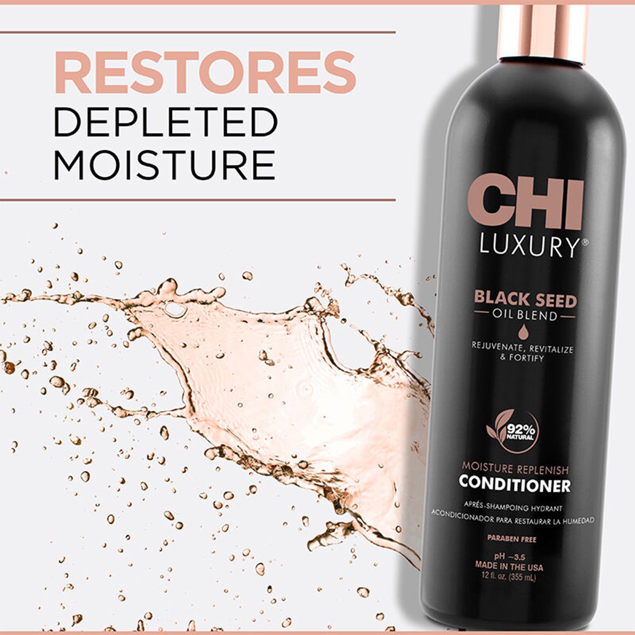 CHI Luxury Black Seed Oil Blend Moisture Replenish Conditioner - 12oz