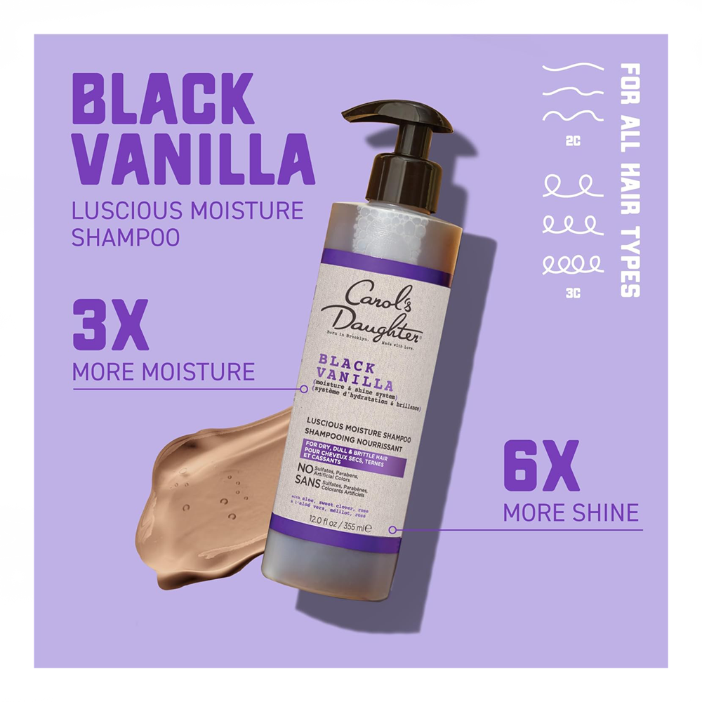 CAROL'S DAUGHTER Black Vanilla Luscious Moisture Shampoo (12oz)
