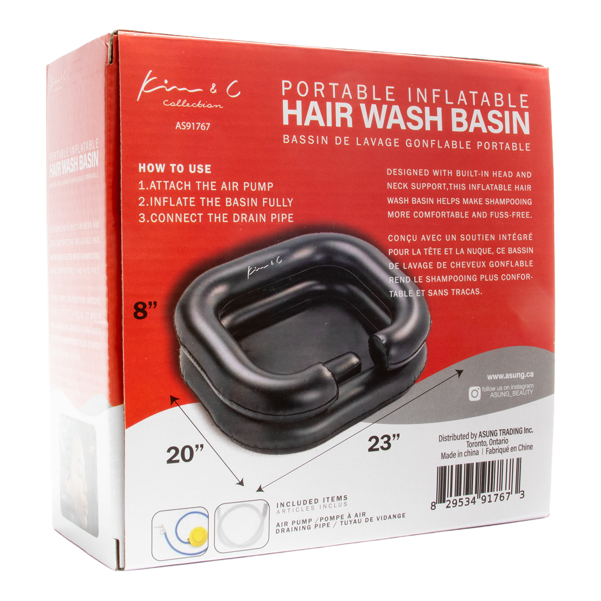 Kim & C Portable and Inflatable Hair Wash Basin