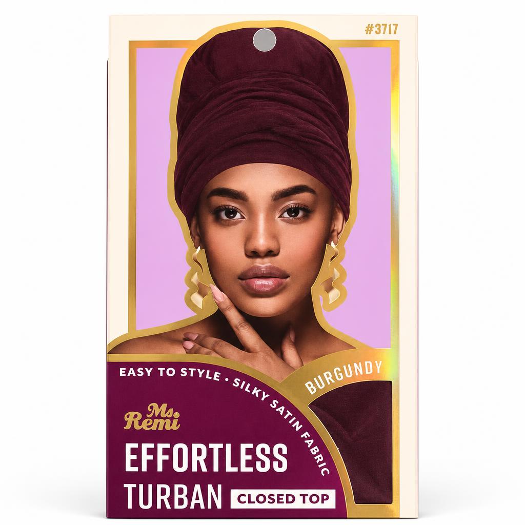 ANNIE Ms. Remi Effortless Turban Scarf Close Top - Burgundy & Olive