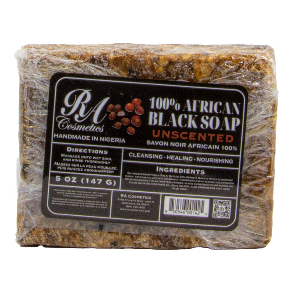 RA COSMETICS 100% Black Soap Bar (5oz)