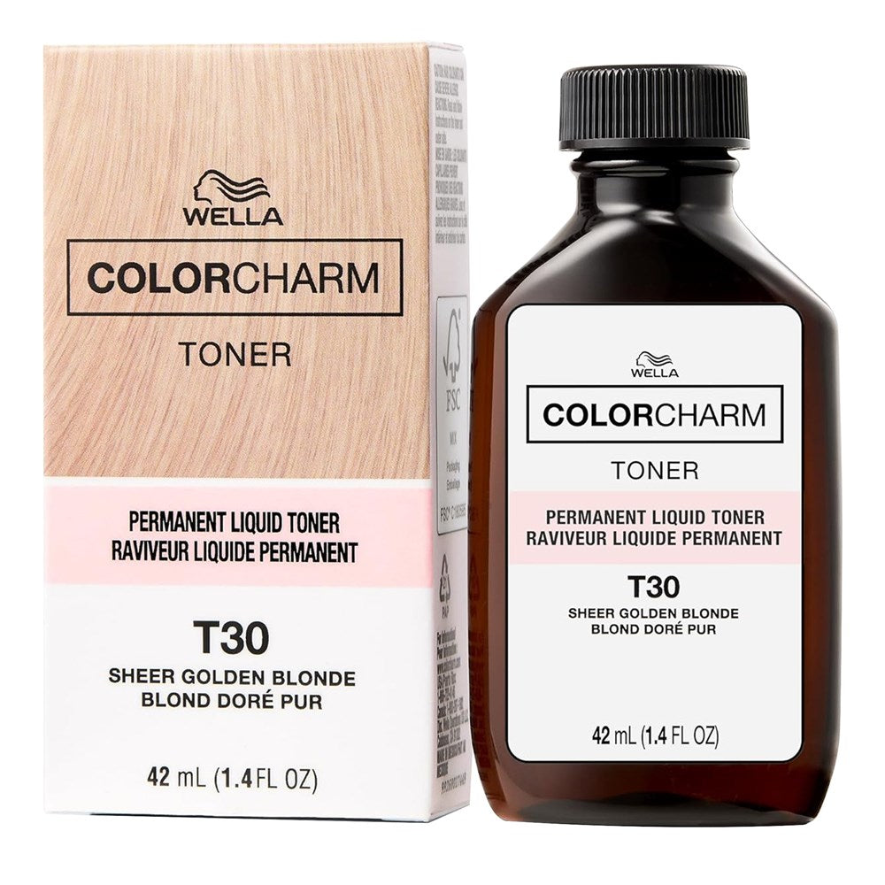 Wella Color Charm toner bottle and packaging on a white background