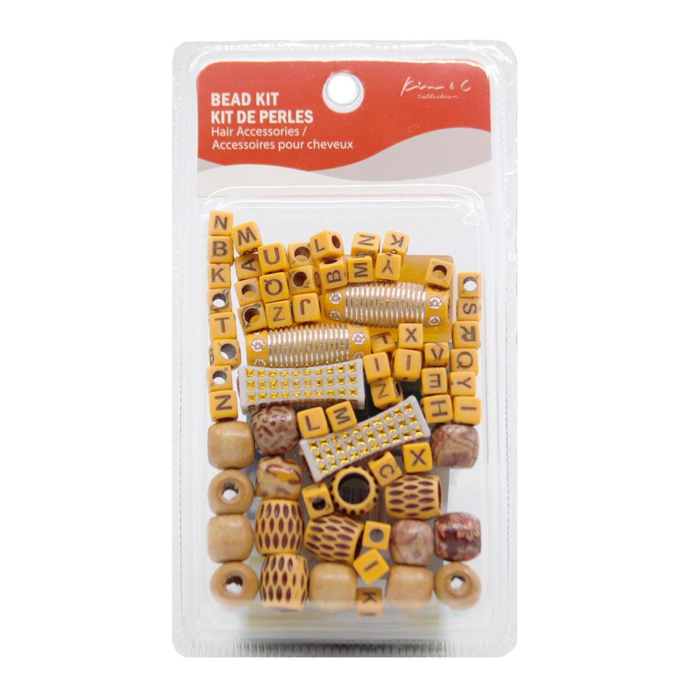 KIM & C Wooden Hair Beads