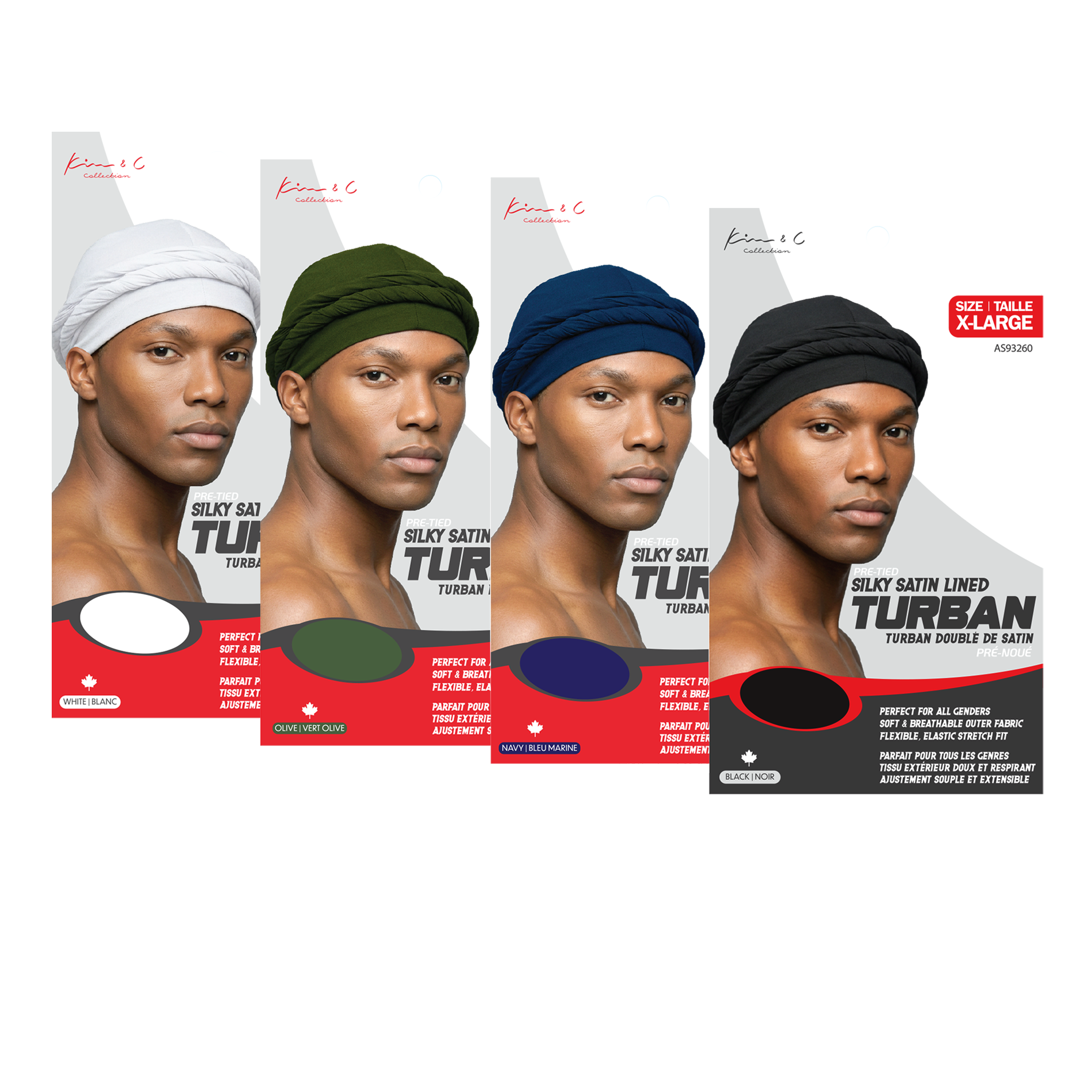 Kim & C Pre-Tied Silky Satin Lined Turban