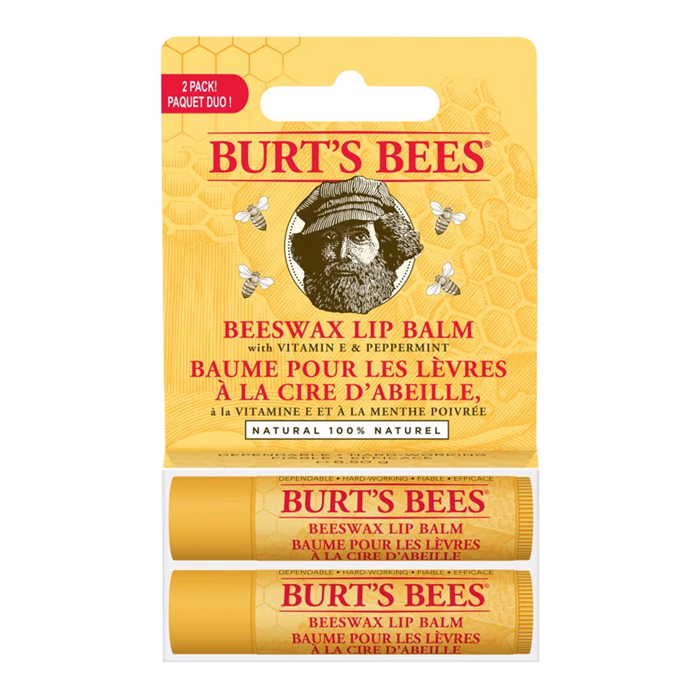 BURT'S BEES Lip Balm Beeswax 2Pk Blister