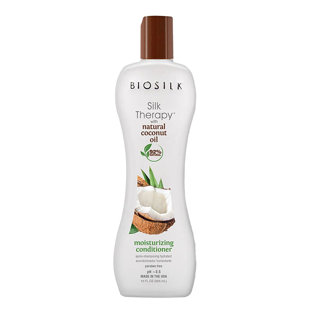 BIOSILK Silk Therapy Natural Coconut Oil Moisturizing Conditioner (12oz)