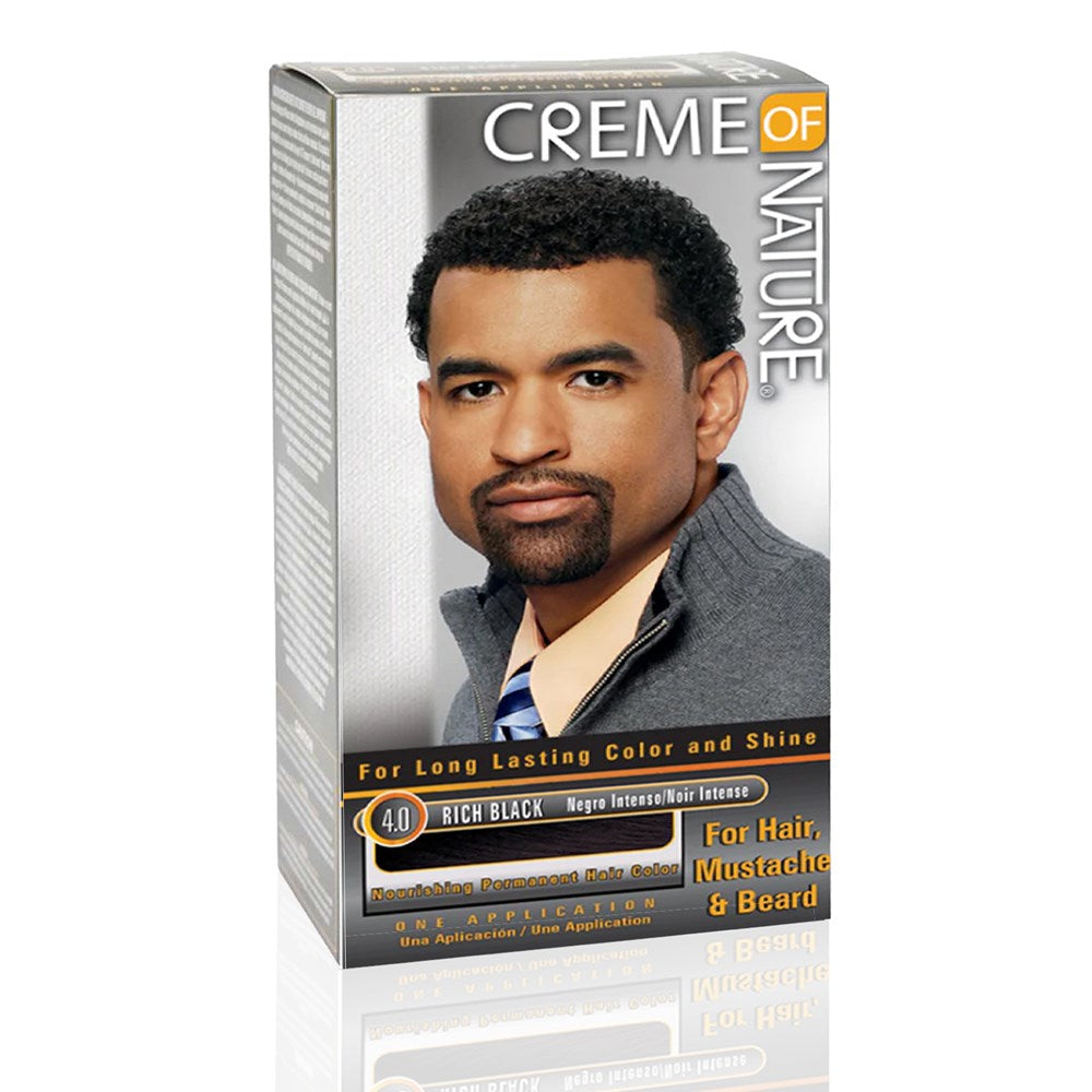 CREME OF NATURE Men Gel Color Kit for Hair, Mustache & Beard