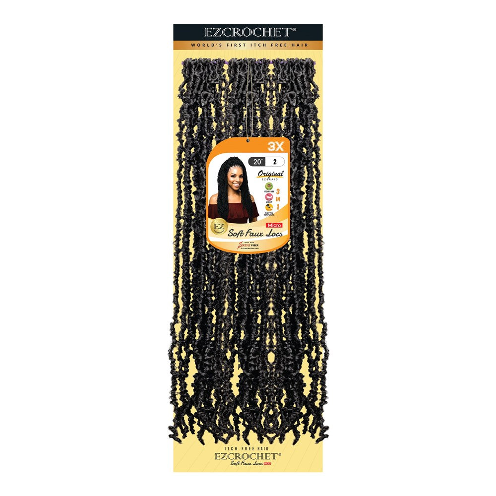 EZBRAID Ezcrochet 3X Soft Faux Locs Micro Braid