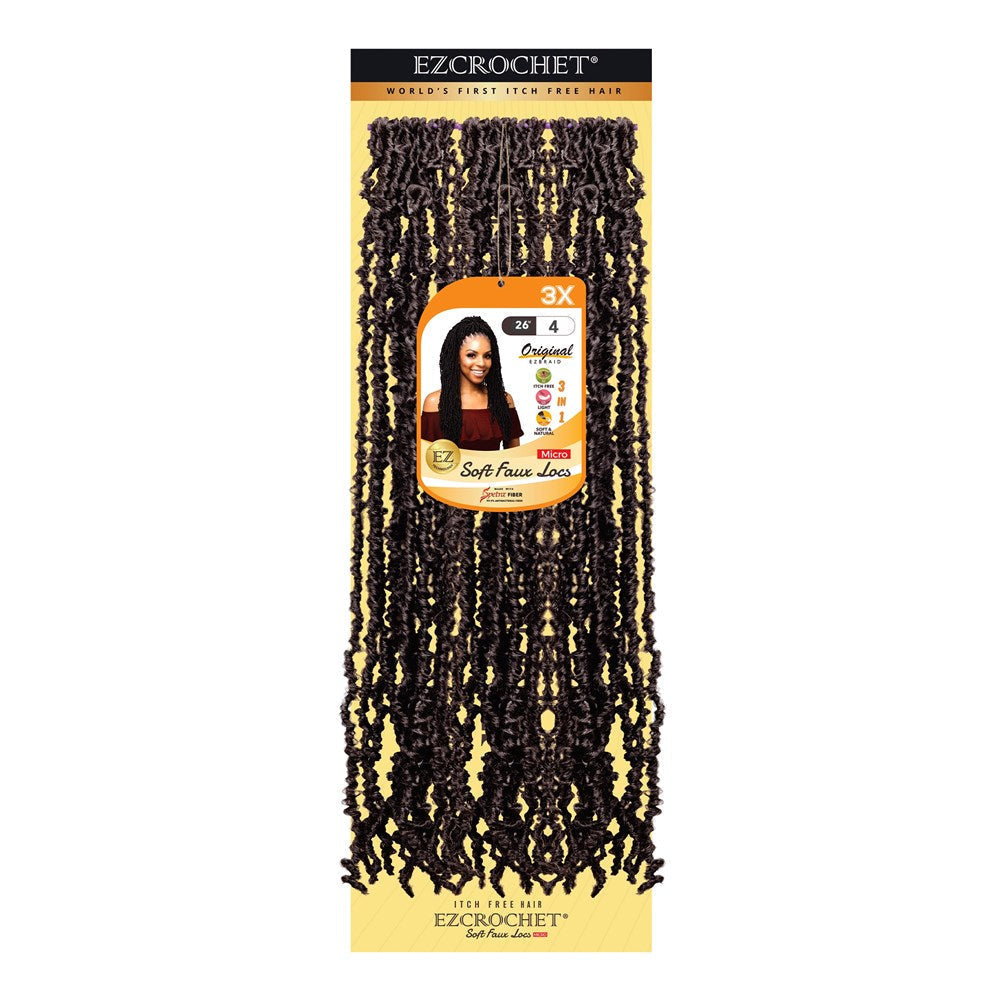 EZBRAID Ezcrochet 3X Soft Faux Locs Micro Braid