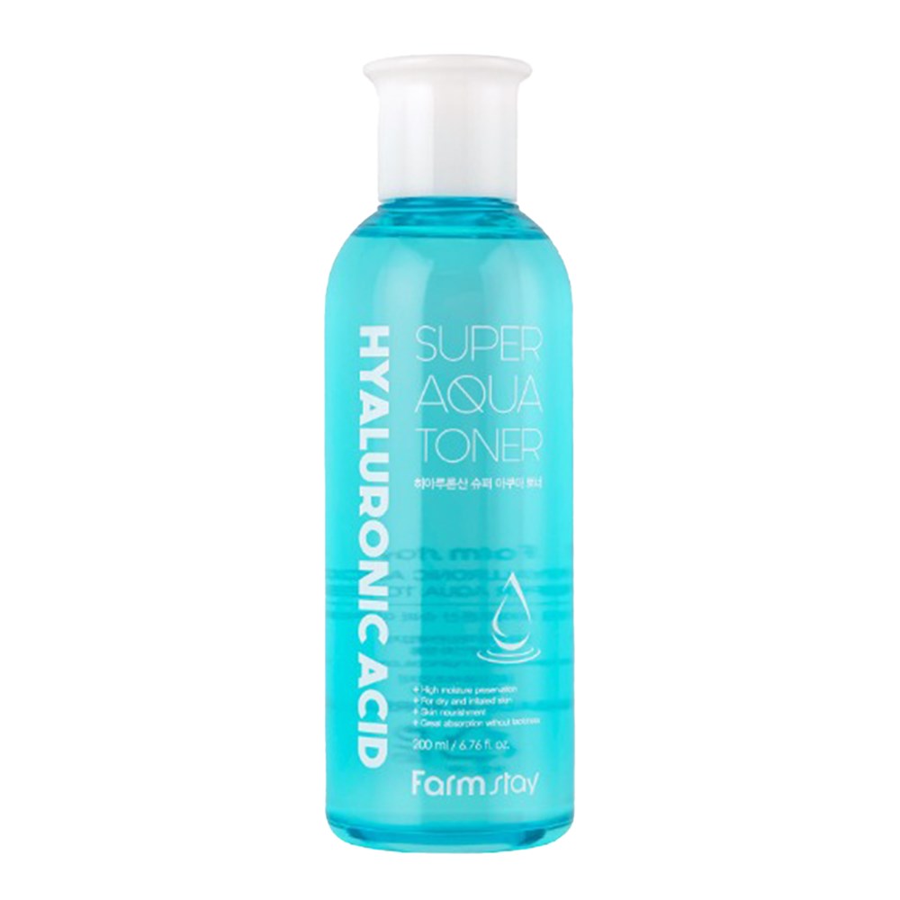 FARMSTAY Lotion tonique Super Aqua à l'acide hyaluronique (200 ml)