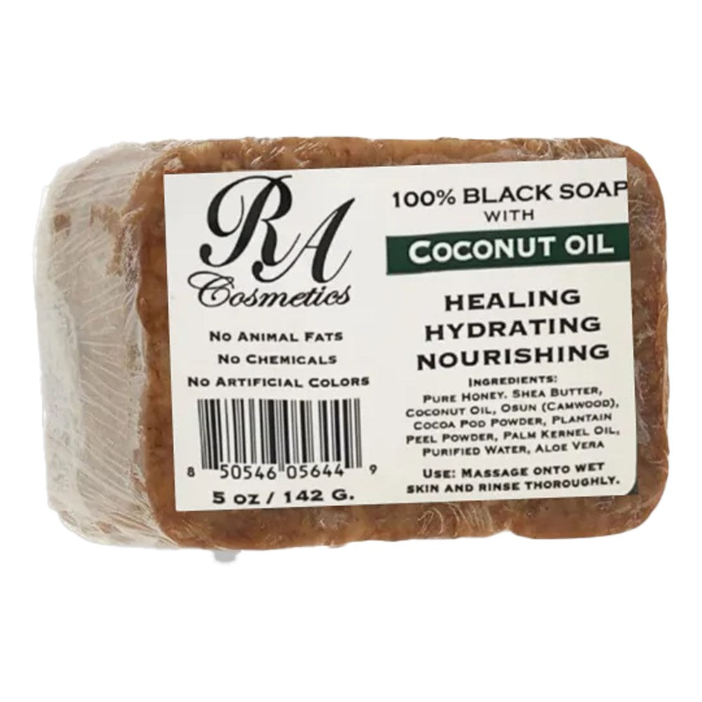 RA COSMETICS 100% Black Soap Bar (5oz)