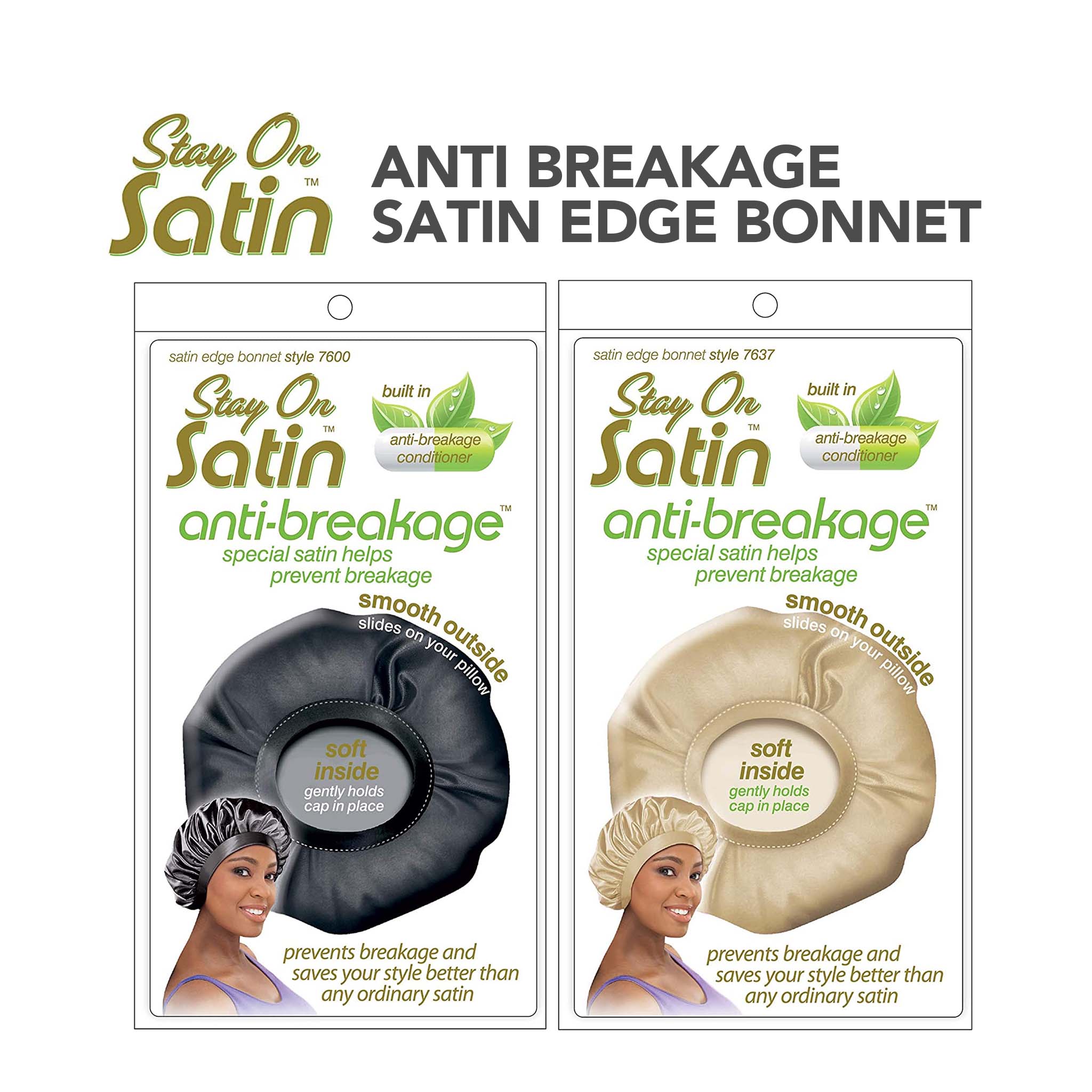 STAY ON SATIN Anti breakage Satin Edge Bonnet