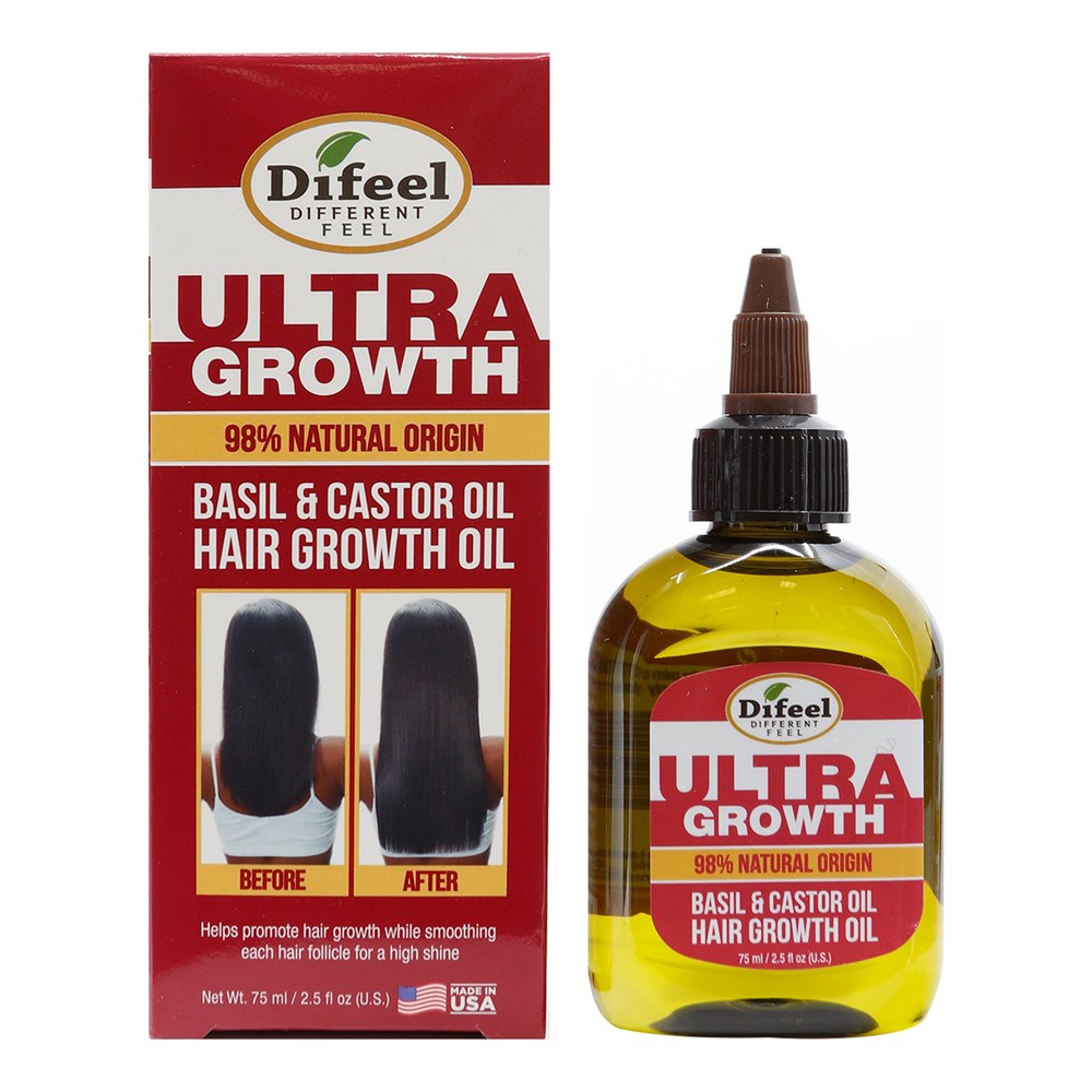 Difeel(Sunflower) Ultra Growth Basil & Castor Oil Hair Growth Oil (2.5oz)