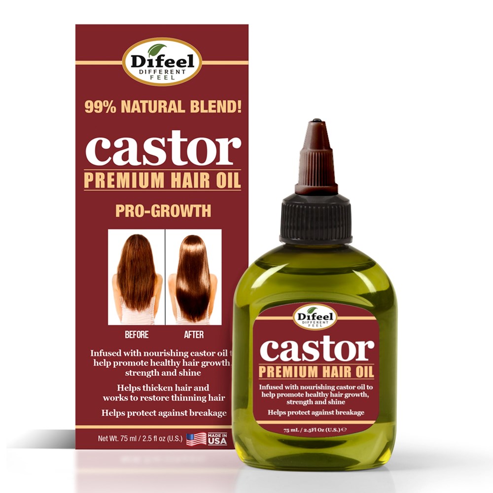 Difeel(Sunflower) Castor Pro-Growth Premium Hair Oil (2.5oz)