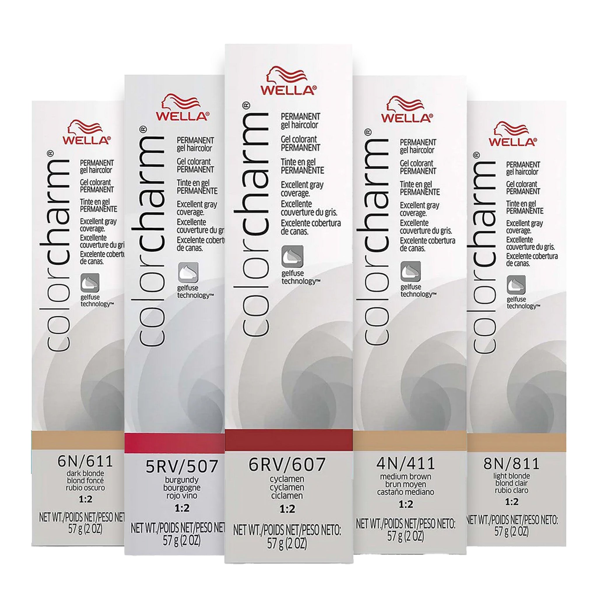 Wella Color Charm hair color boxes on a white background