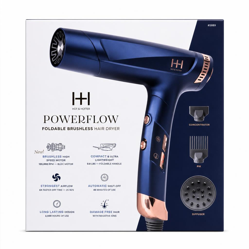 ANNIE Hot & Hotter Powerflow Foldable Brushless Hair Dryer
