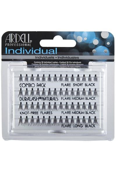 Ardell Individual eyelash packaging with various lash styles on a white background