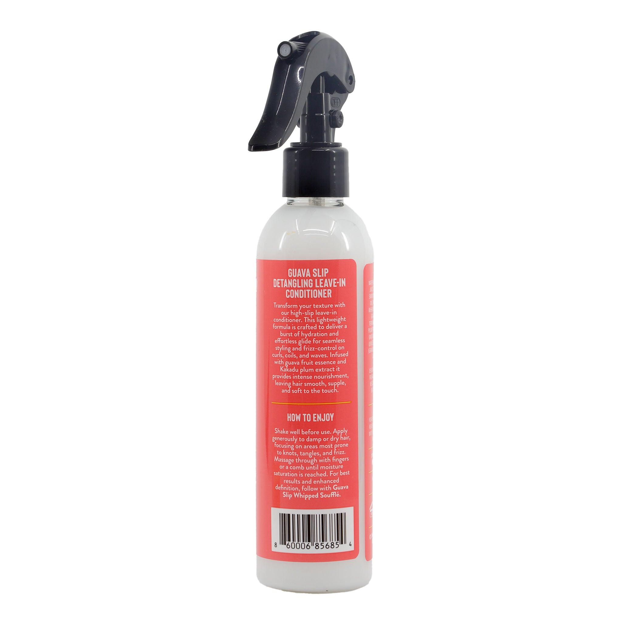 Conditioner bottle with a spray nozzle on a white background