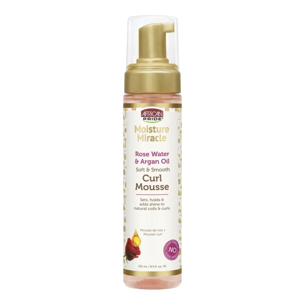 African Pride Moisture Miracle Rose Water & Argan Oil Curl Mousse (8.5?oz)