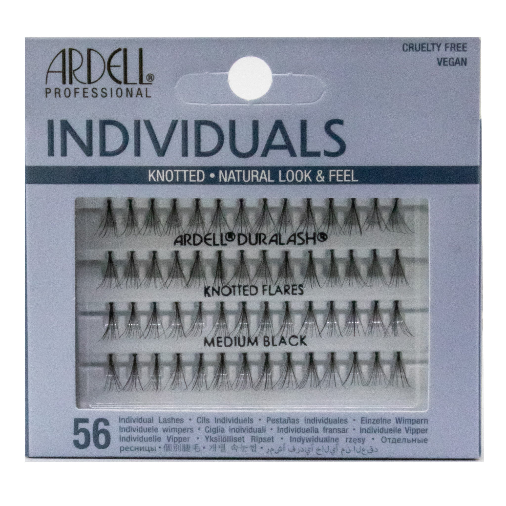 Ardell Individual Lashes packaging with 56 lashes displayed.