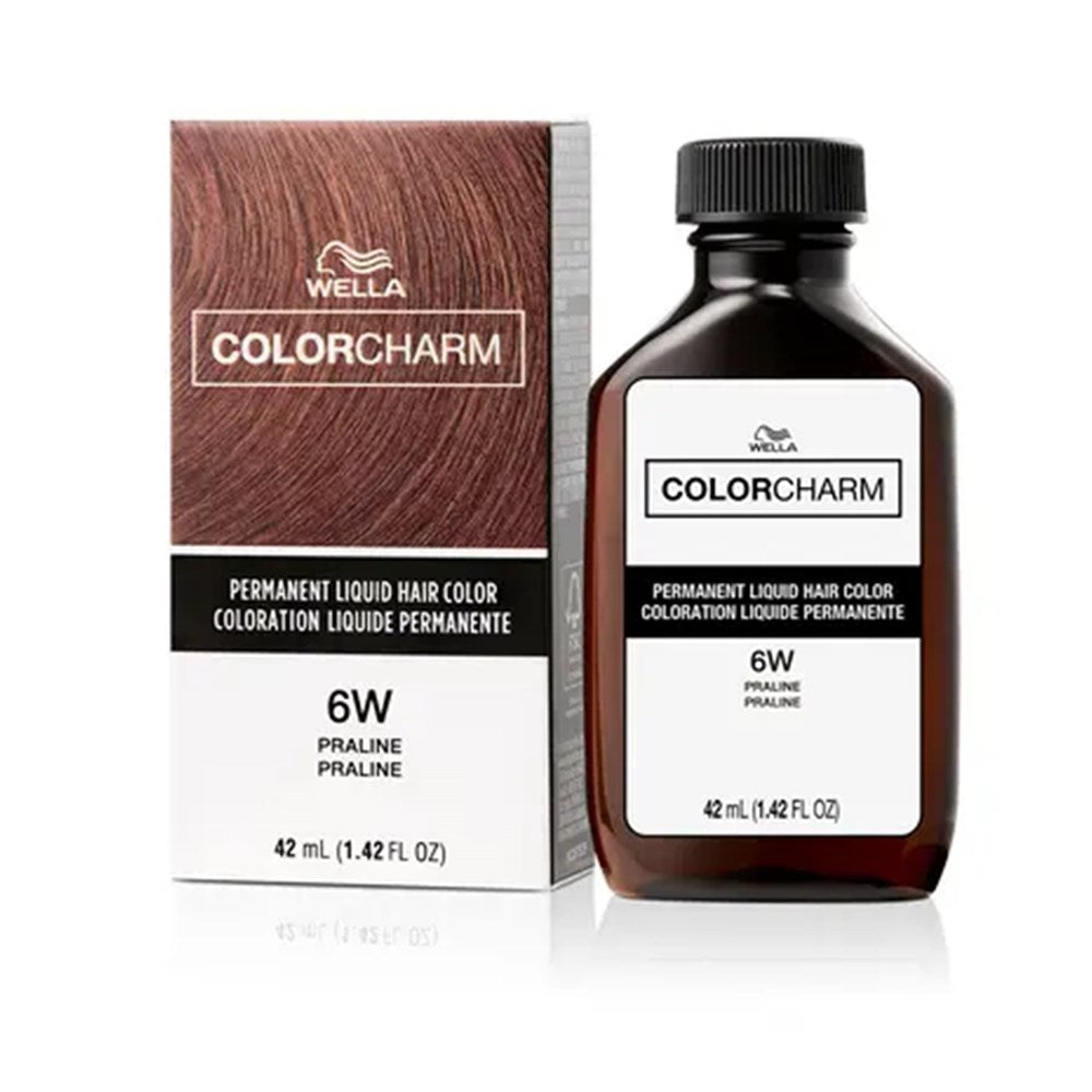 Wella Color Charm hair color bottle and packaging on a white background