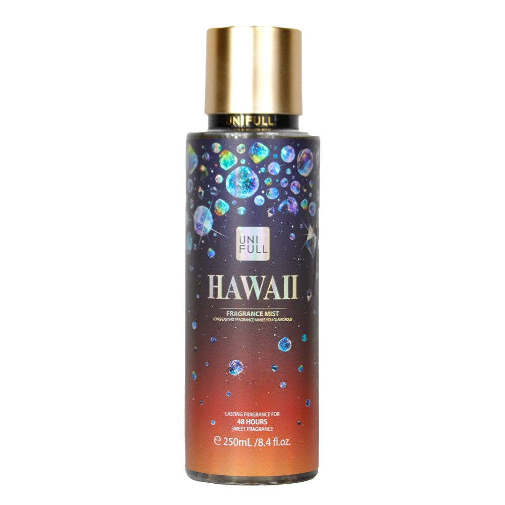 Unifull Hawaii fragrance mist bottle with colorful label on a white background