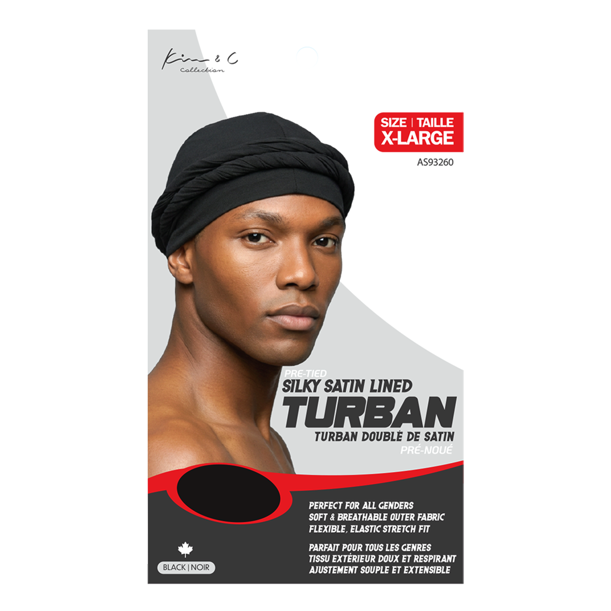 Kim & C Pre-Tied Silky Satin Lined Turban