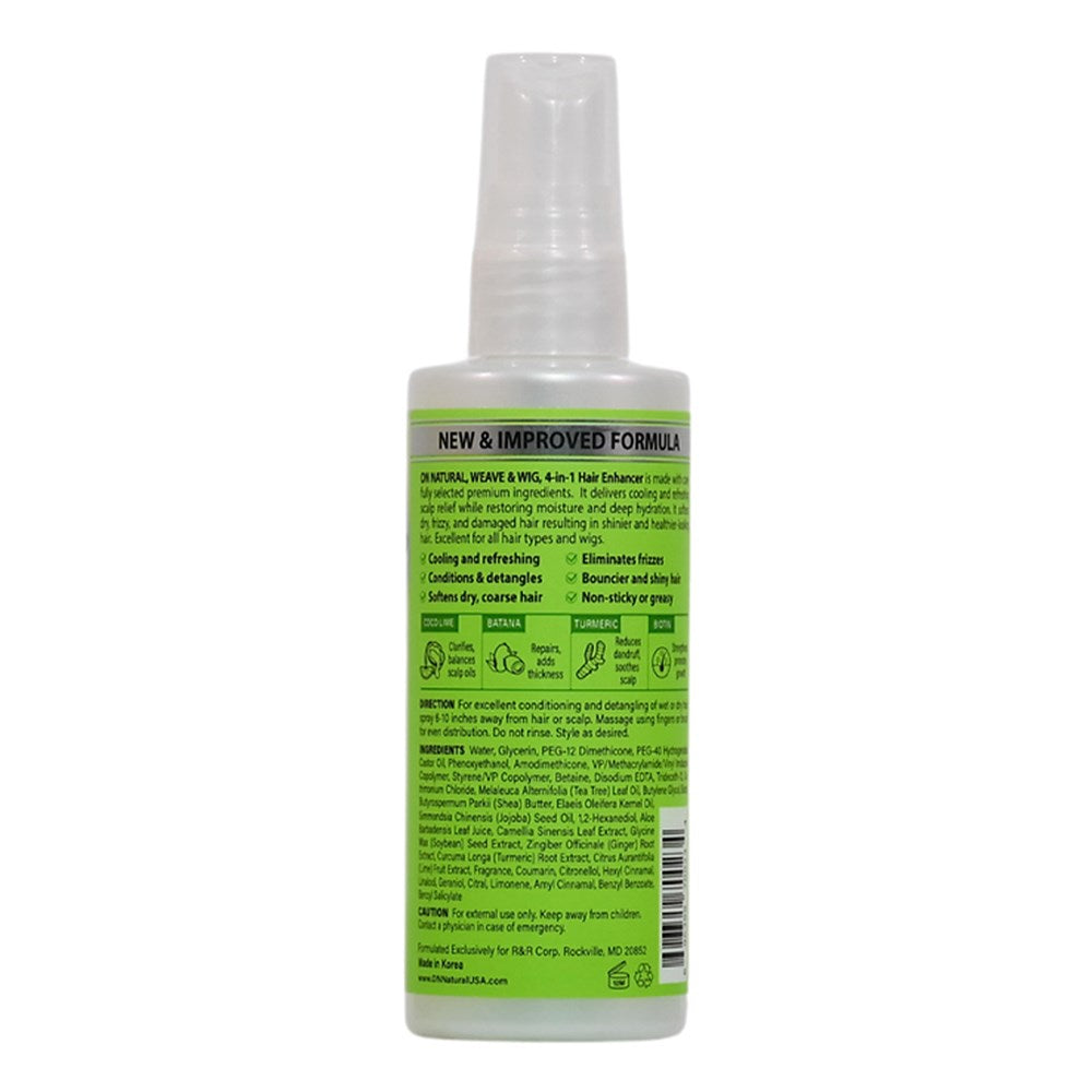 ON NATURAL Weave & Wig 4 In 1 Hair Enhancer Heat Protectant Detangler & Conditioner