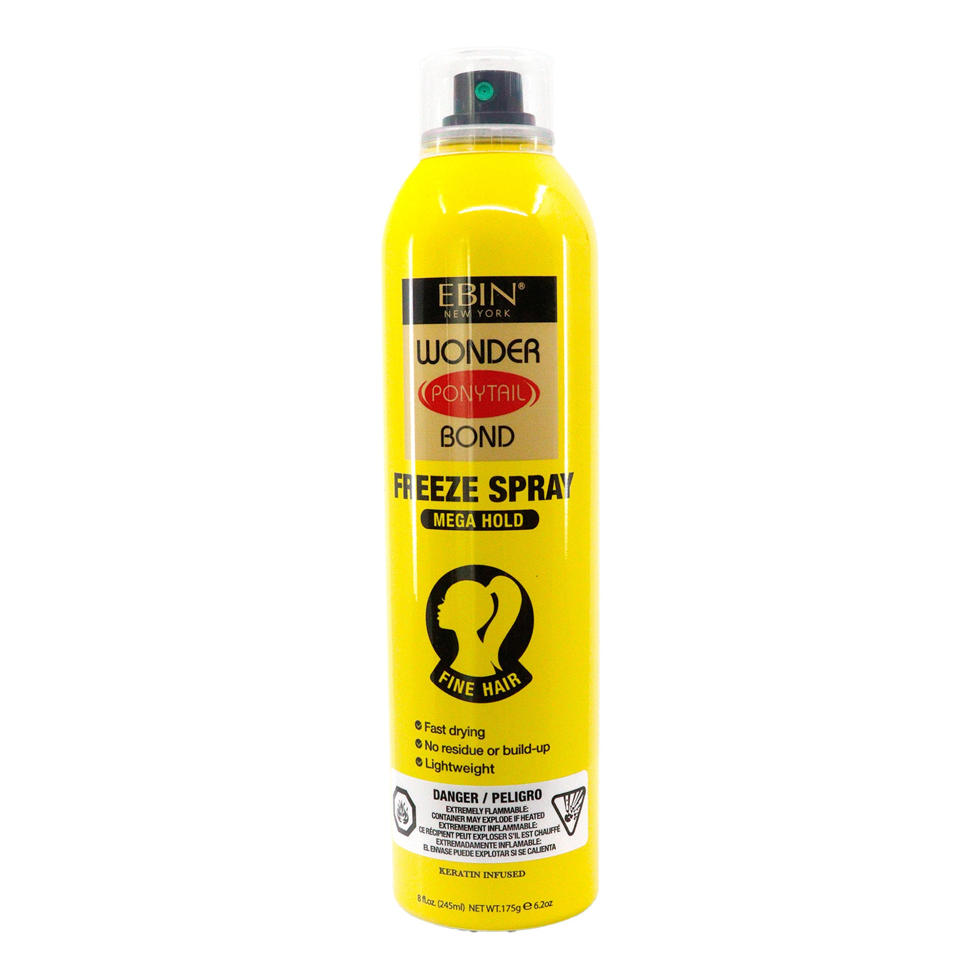 EBIN Wonder Ponytail Bond Freeze Spray (8oz) - Mega Hold