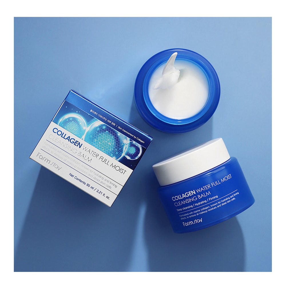 Baume nettoyant hydratant à l'eau de collagène FARMSTAY (95 ml)