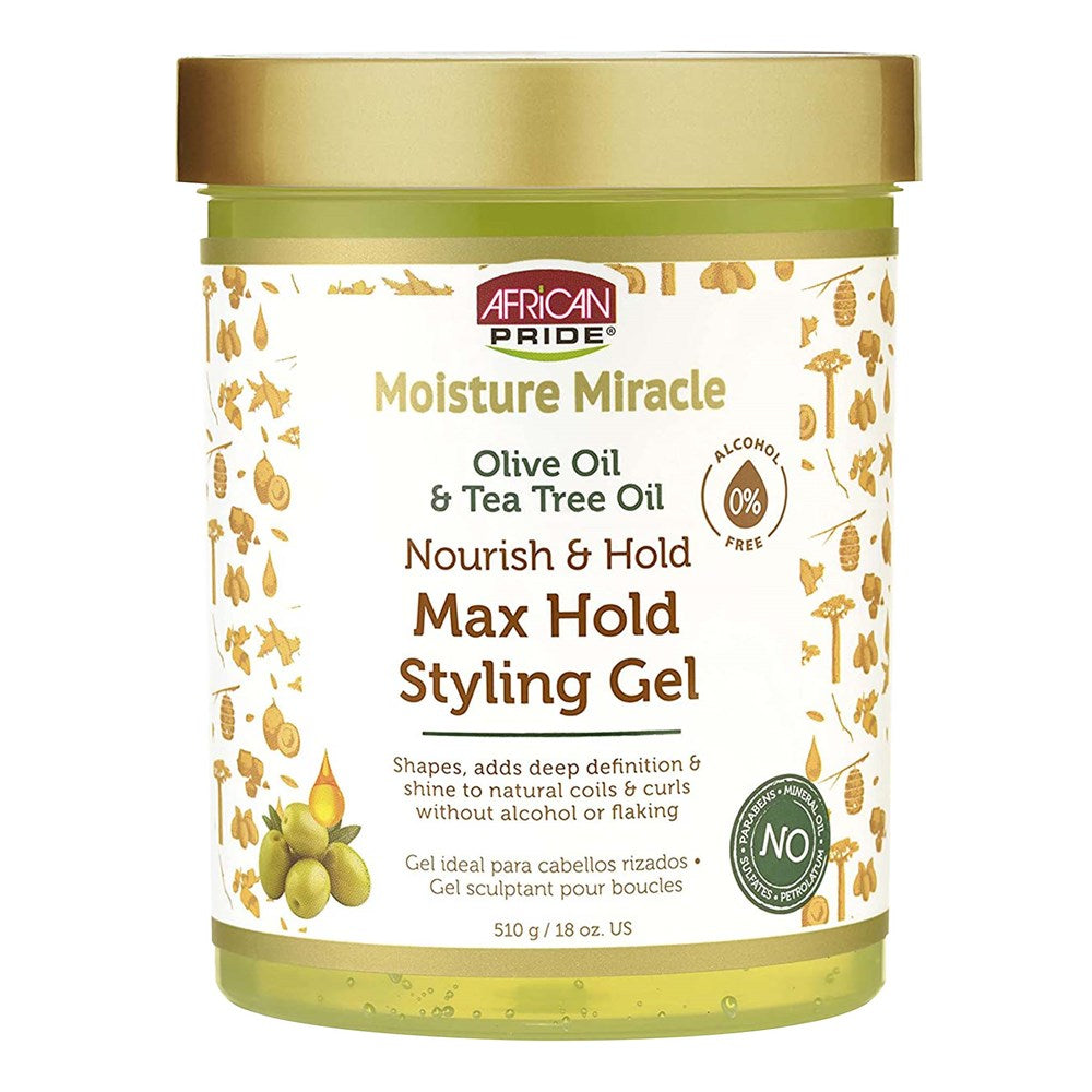 AFRICAN PRIDE Moisture Miracle Max Hold Styling Gel (18oz)