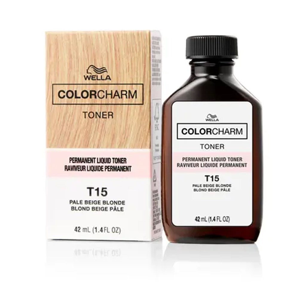 Wella Color Charm toner bottle and packaging on a white background