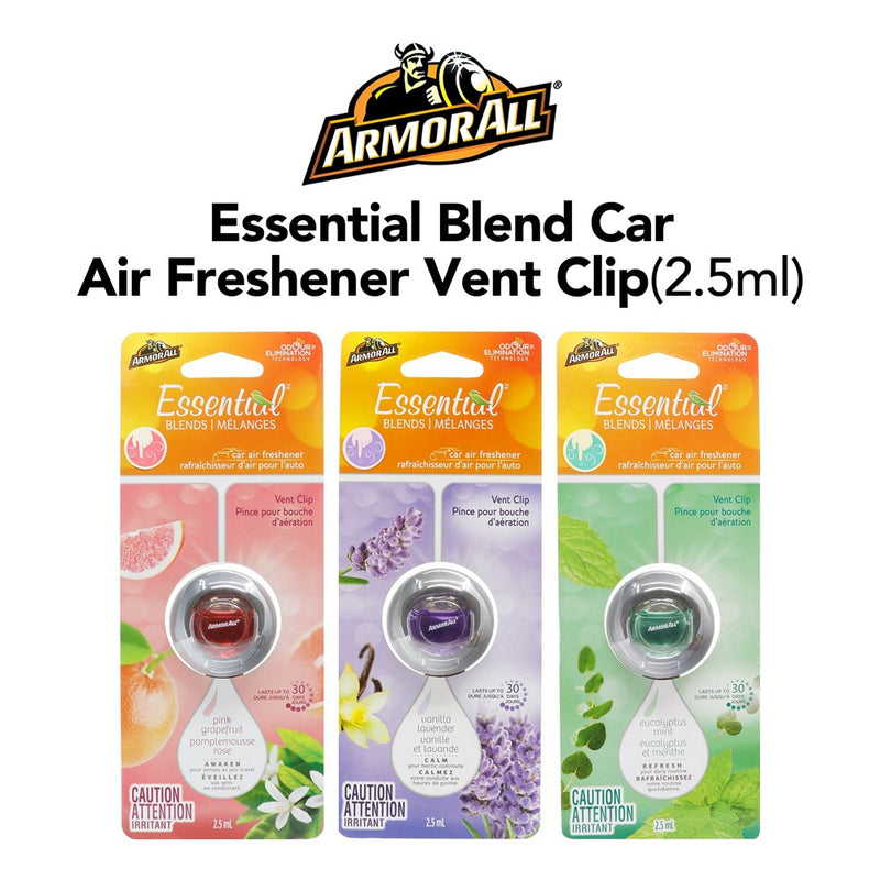 ARMOR ALL Essential Blend Car Air Freshener Vent Clip (2.5ml)
