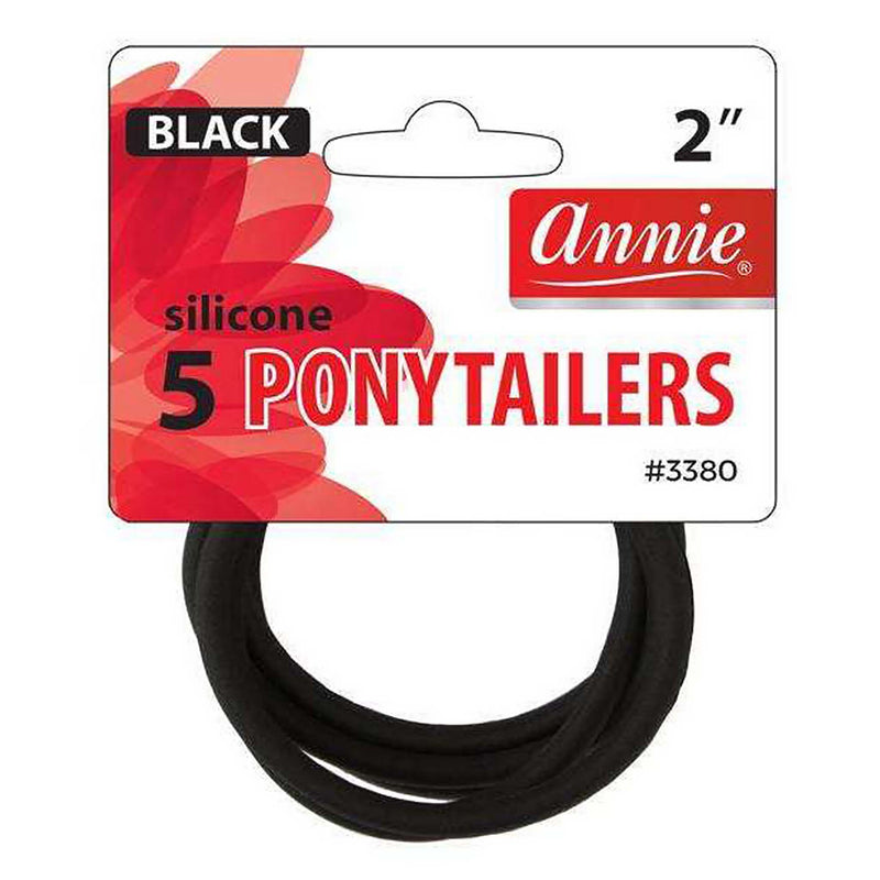 ANNIE 5pcs Silicone Ponytailers