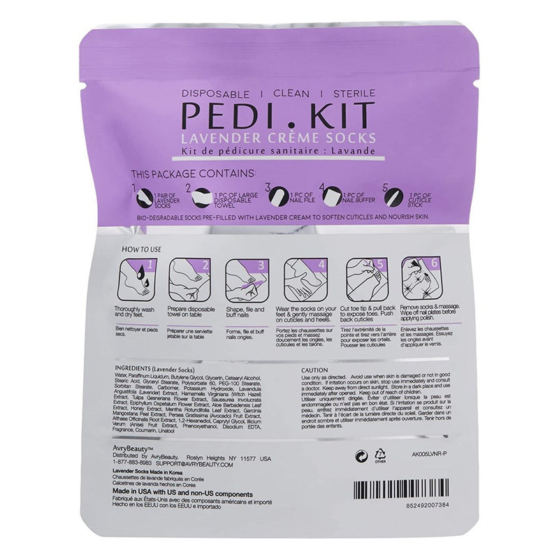 AVRY BEAUTY All-In-One PEDI Kit with Lavender Socks (Discontinued)