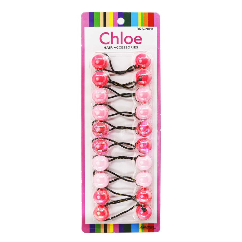 CHLOE 20mm Twin Beads Ponytailers (10pcs)